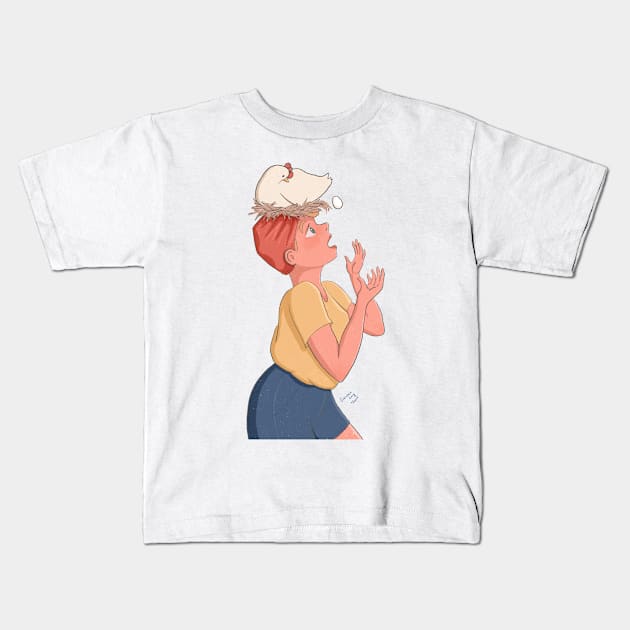 Chicken Lady Kids T-Shirt by A2Gretchen